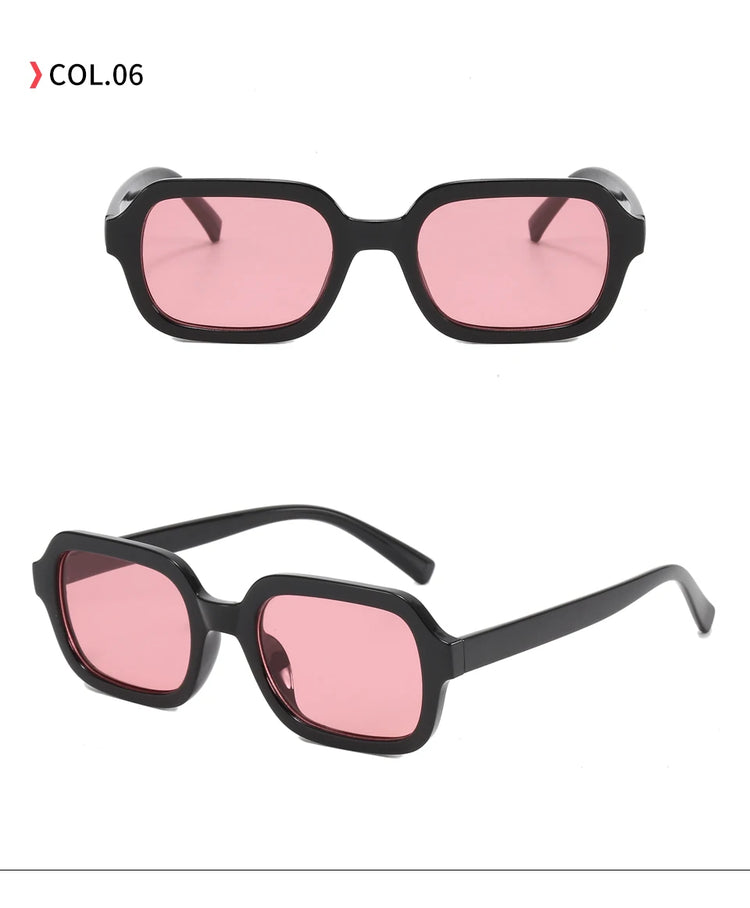 Thatcher Unisex UV400 Rectangle Frame Sunglasses