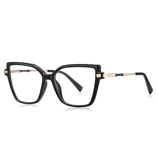 ALAINE GOLD DETAILED ANTI BLUE LIGHT CAT EYE FRAME GLASSES