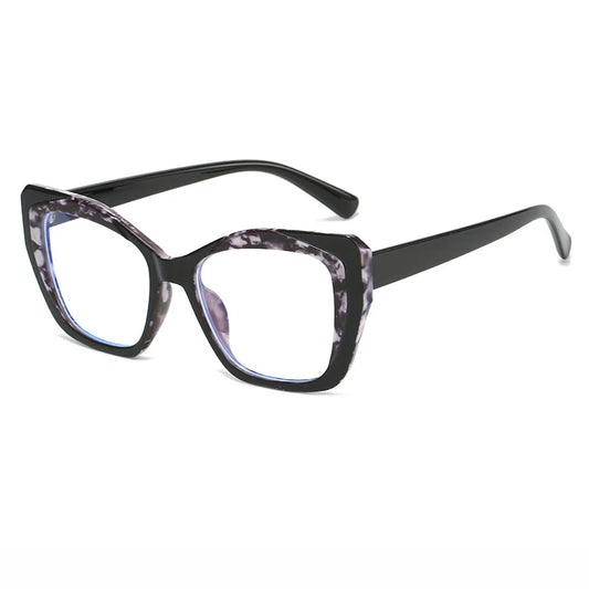 MARIA WOMEN'S  TWO-TONE ANTI BLUE LIGHT CAT EYE FRAME GLASSES