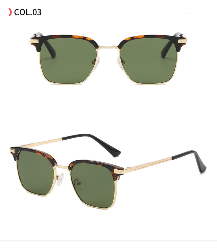 Remy Unisex  Clubmaster UV400  Square Frame Sunglasses