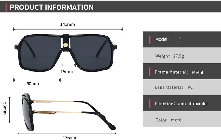 Amari Men's Shield Frame Gradient Lens UV400 Sunglasses