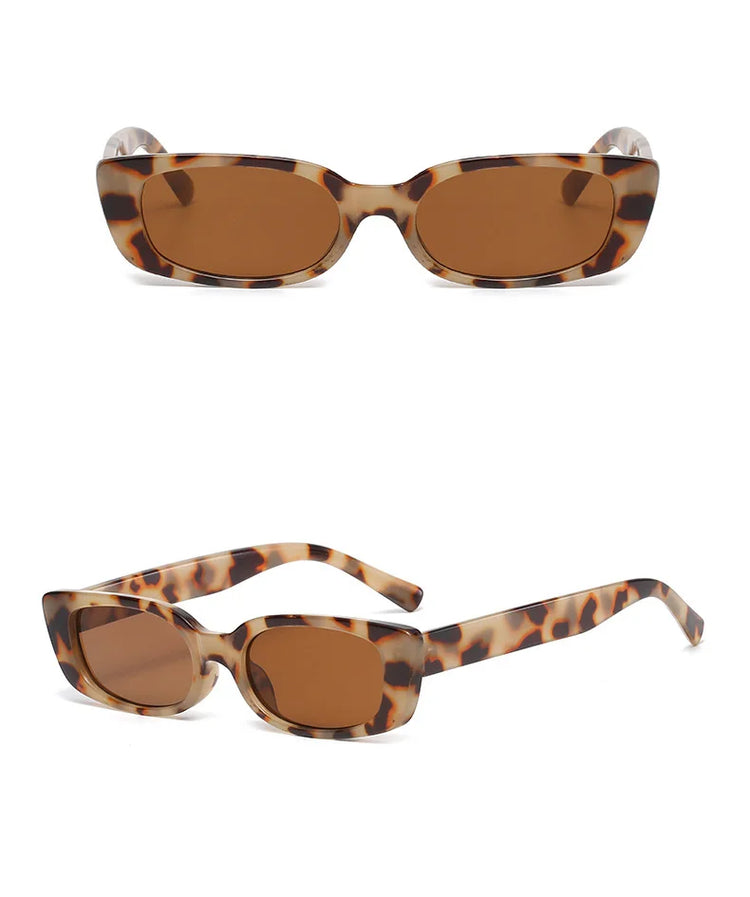 Juno Women’s Retro Rectangle Frame UV400 Sunglasses