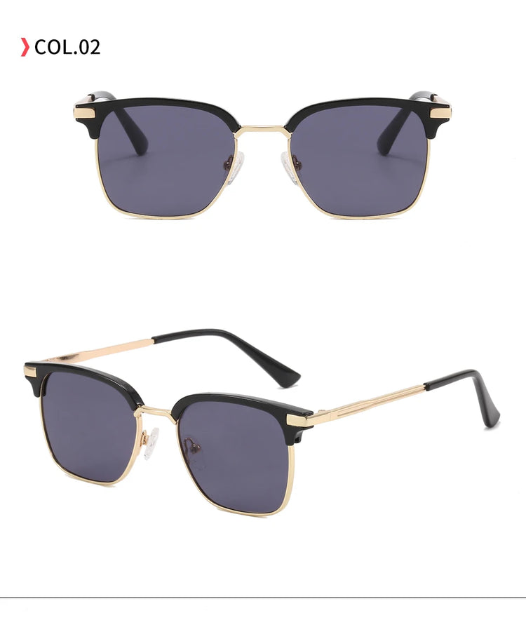 Remy Unisex  Clubmaster UV400  Square Frame Sunglasses