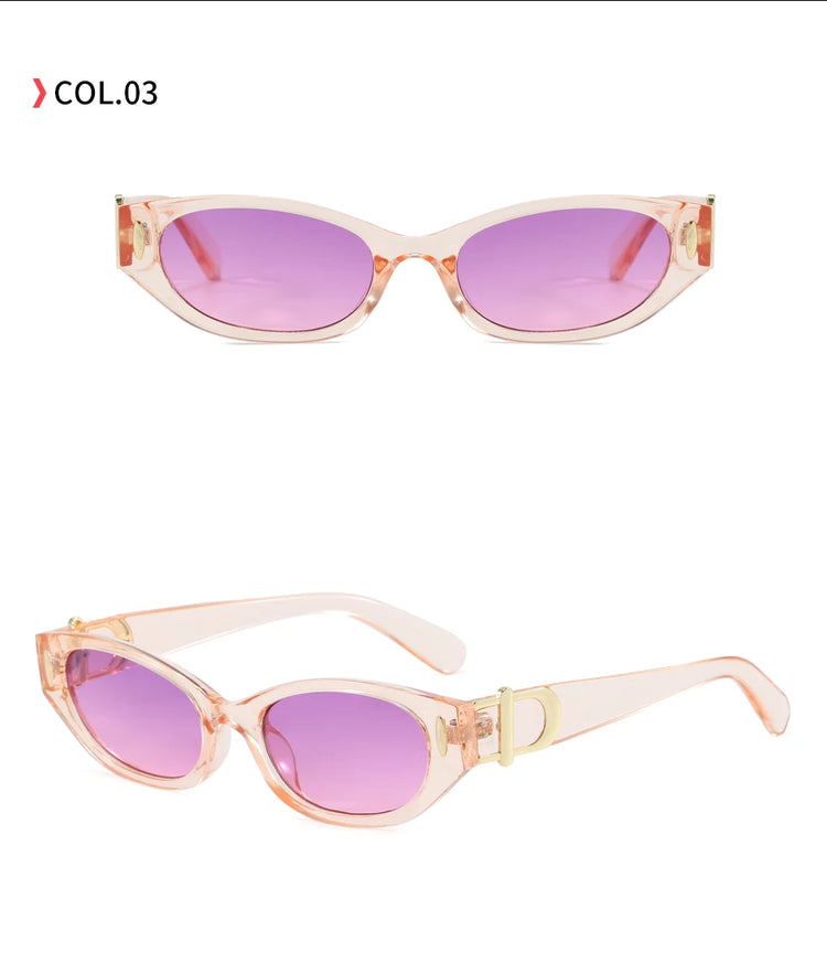 Essence Retro Unisex Small Rectangular Frame UV400 Sunglasses