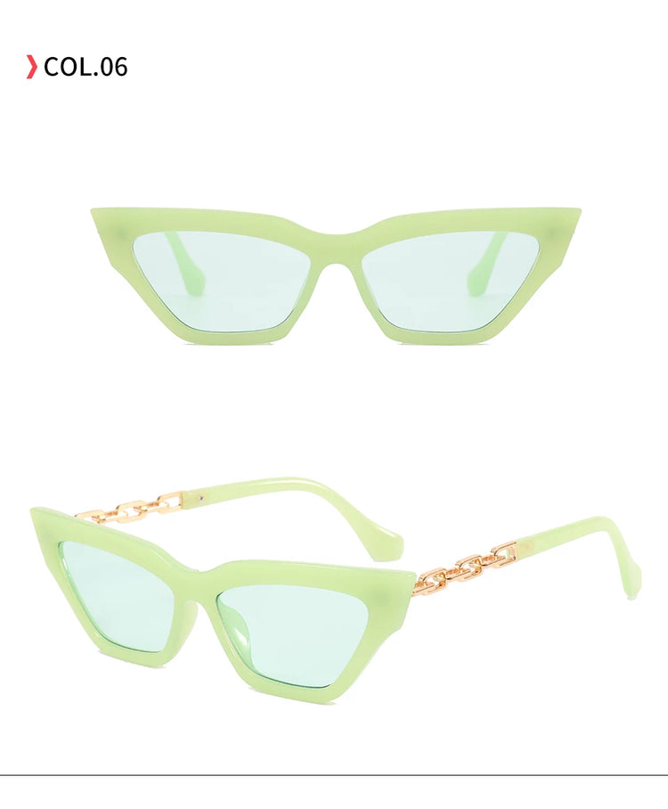 Willow Small Frame Women's Vintage Cat-Eye UV400 Sunglasses