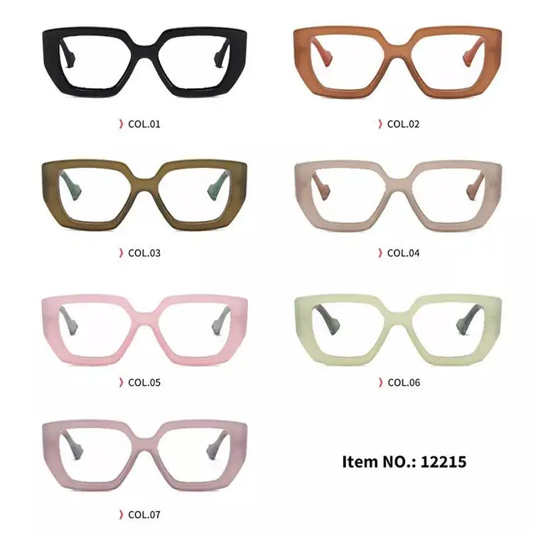 MICKEY THICK RETRO STYLE MARBLE DETAILED UNISEX ANTI BLUE LIGHT FRAMES