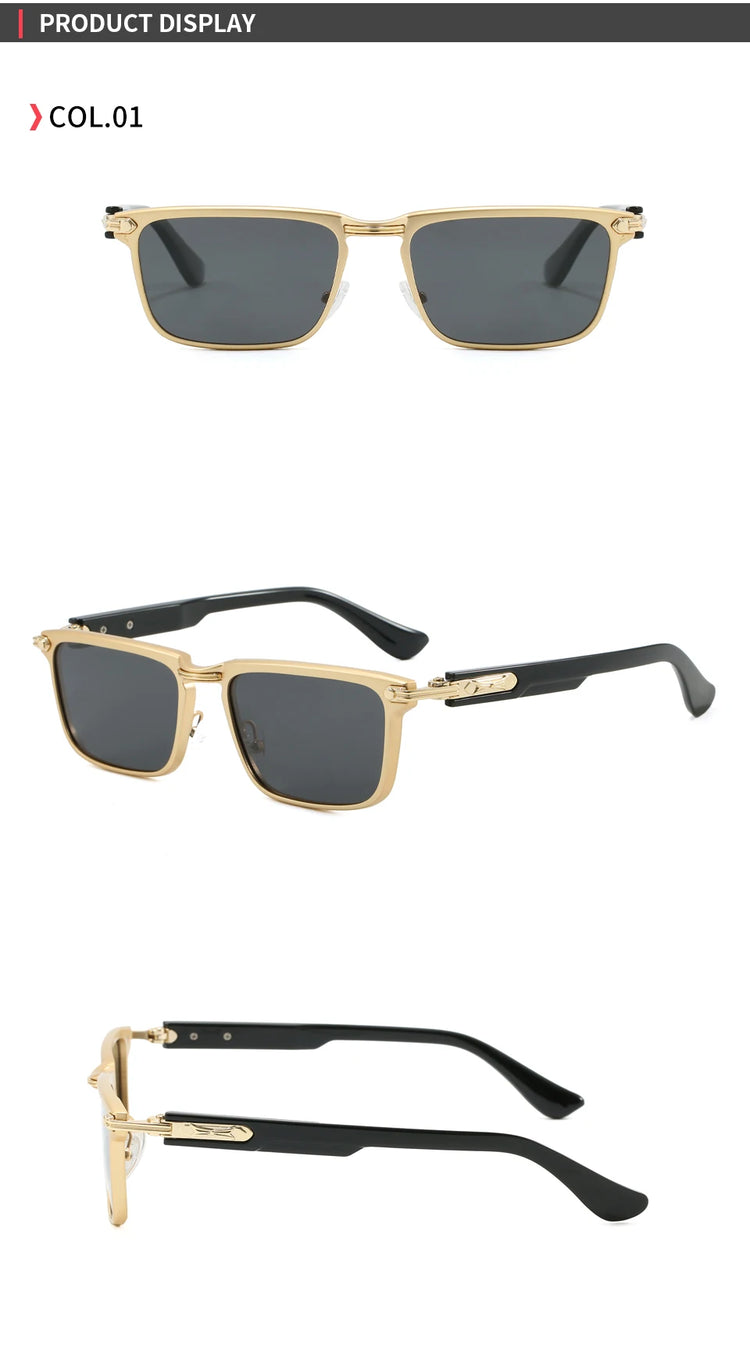 Zenith Retro Rectangle Frame UV400 Unisex Sunglasses