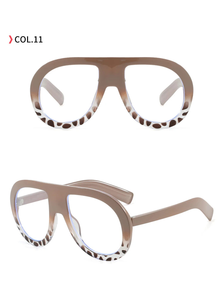 Rhys Oversized Retro Unisex Flat Top Anti Blue Light Glasses