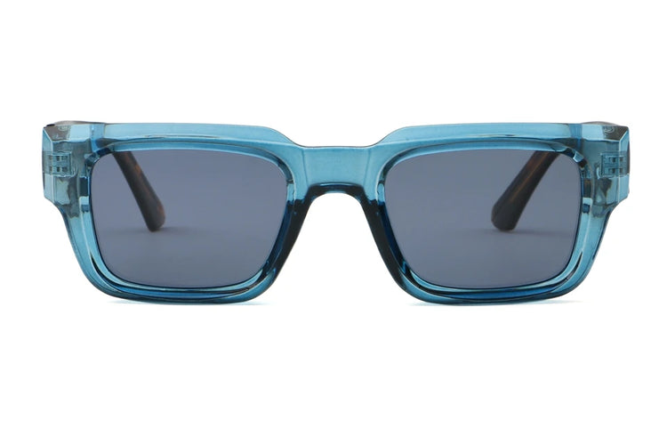 Vane Men's Vintage Thick Rectangle Frame Sunglasses