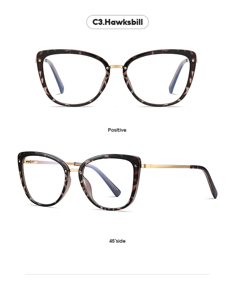 Fiora Women’s Cat Eye Anti-Blue Light Blocking Glasses