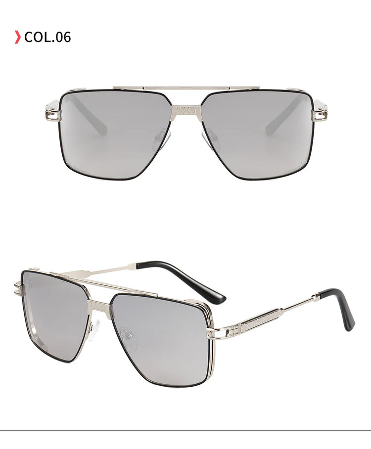 Dane Men's Metal Frame Gradient Lens UV400 Sunglasses