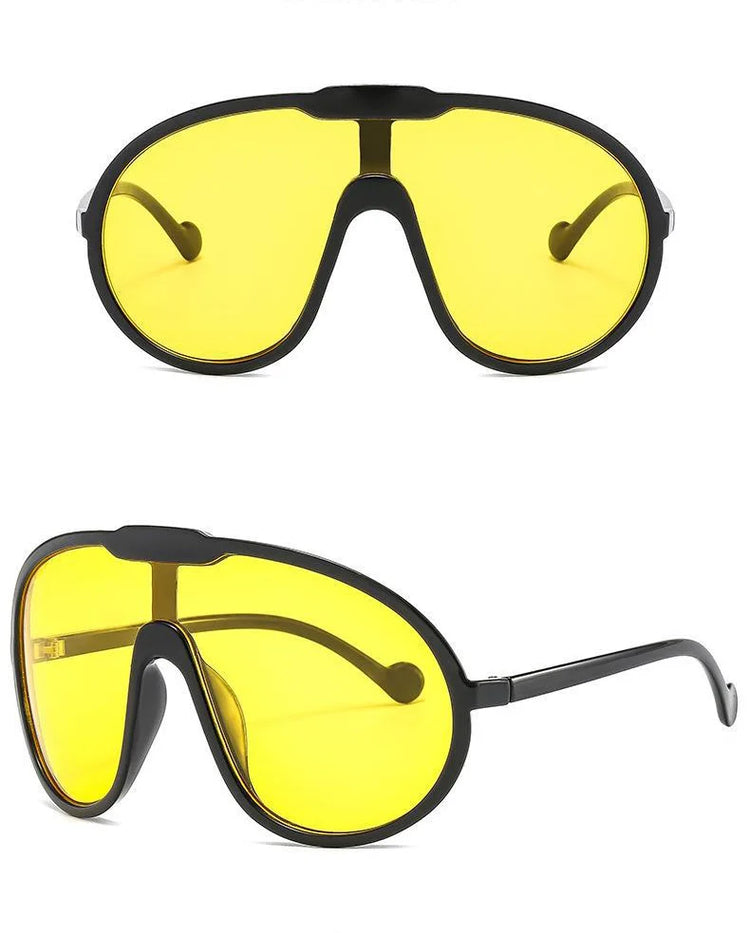 Mika Women's Oversized Pilot Frame UV400 Sunglasses