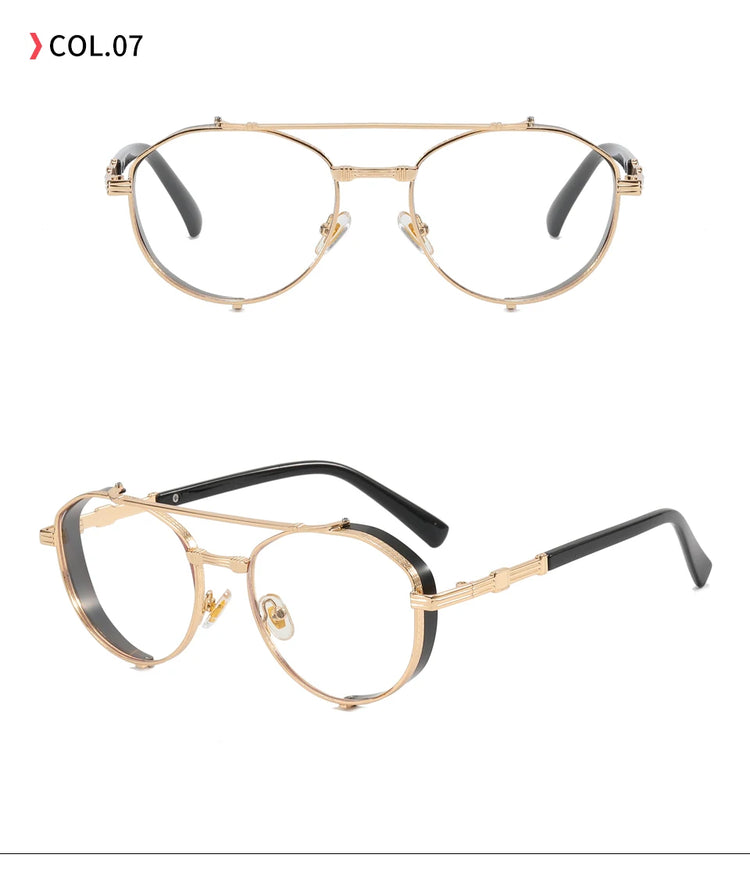 Hendrix Men's Retro Metal Frame Flat Top Sunglasses