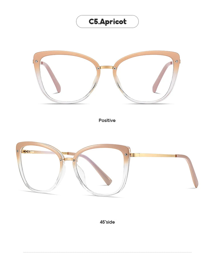 Fiora Women’s Cat Eye Anti-Blue Light Blocking Glasses