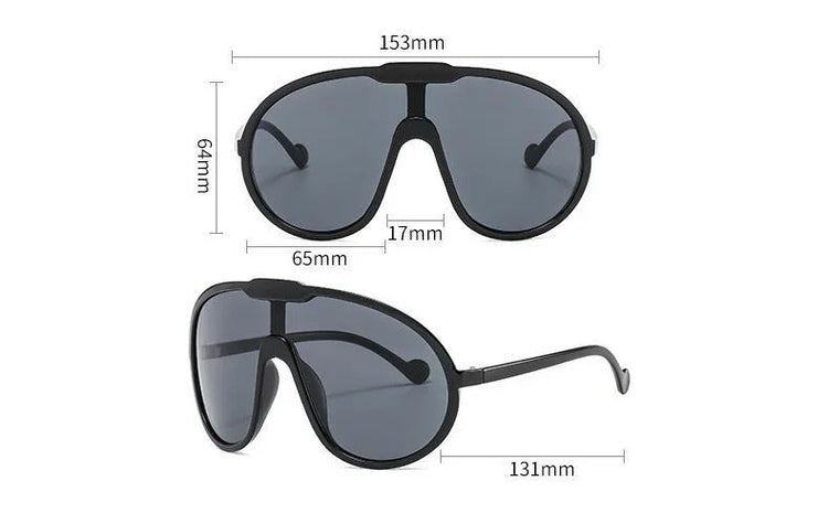 Mika Women's Oversized Pilot Frame UV400 Sunglasses