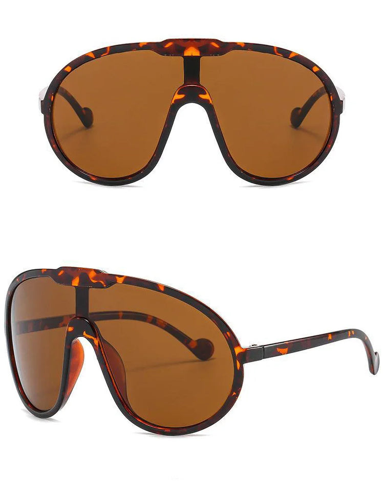 Mika Women's Oversized Pilot Frame UV400 Sunglasses