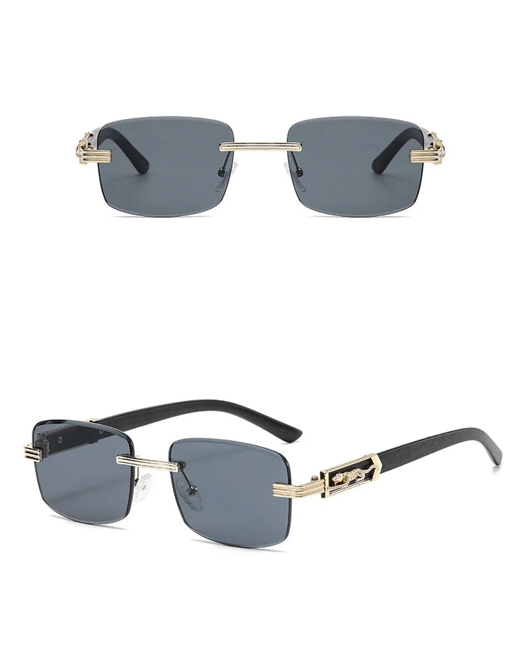 Jace Unisex Rectangle Rimless UV400 Sunglasses
