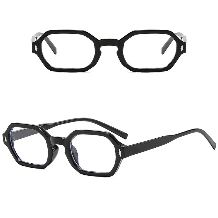 Icon Retro Rectangle Frame Unisex Anti-Blue Light Glasses