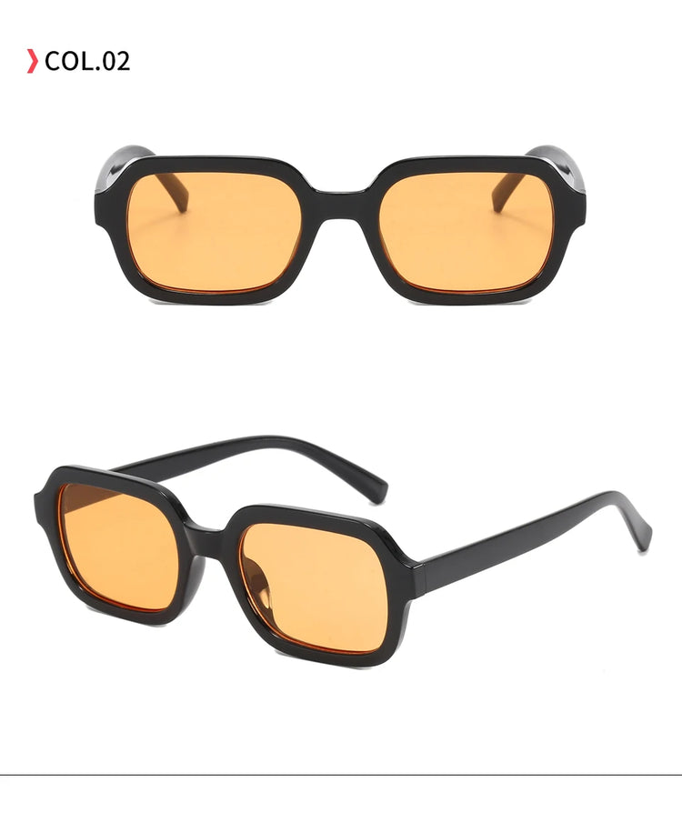 Thatcher Unisex UV400 Rectangle Frame Sunglasses