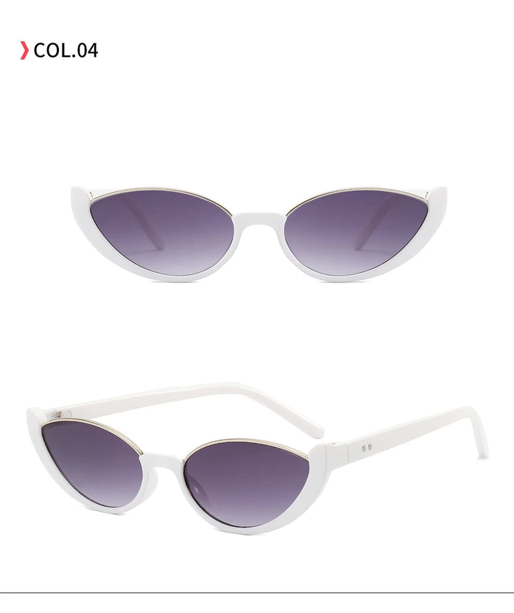 Solange Women's Small Oval Frame Retro UV400 Sunglasses