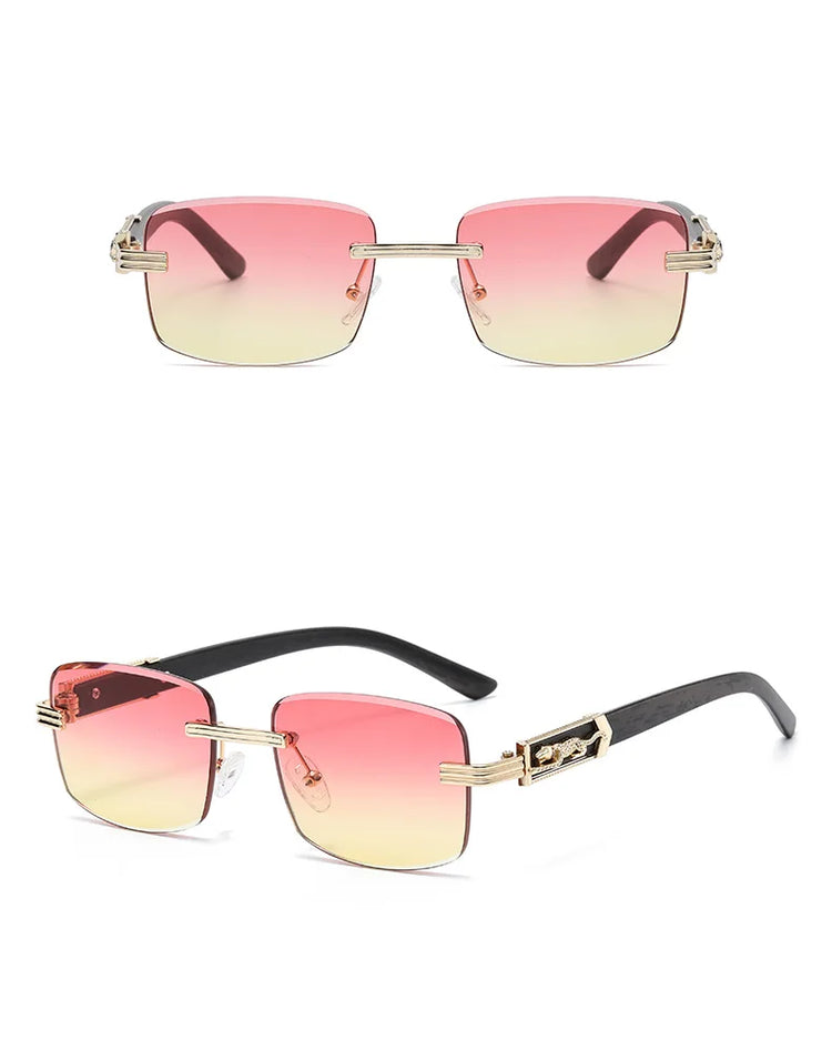 Jace Unisex Rectangle Rimless UV400 Sunglasses