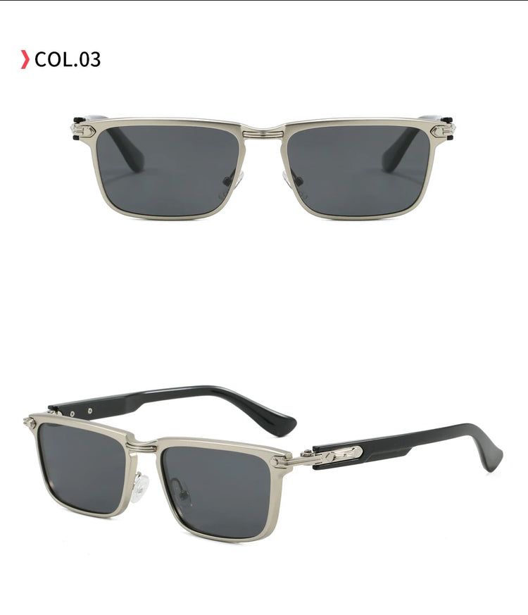 Zenith Retro Rectangle Frame UV400 Unisex Sunglasses