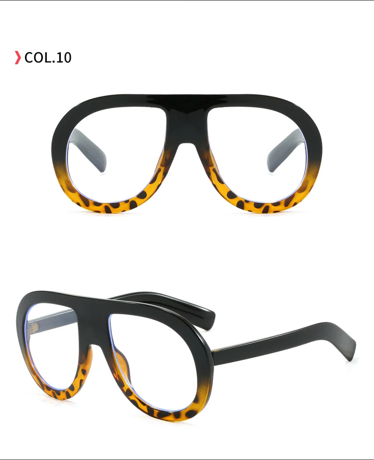 Rhys Oversized Retro Unisex Flat Top Anti Blue Light Glasses