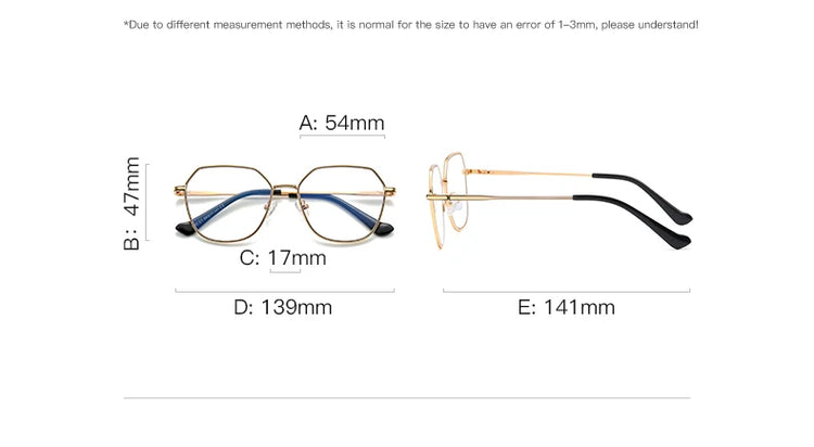 Women's Polygon Anti Blue Light Blocking Glasses