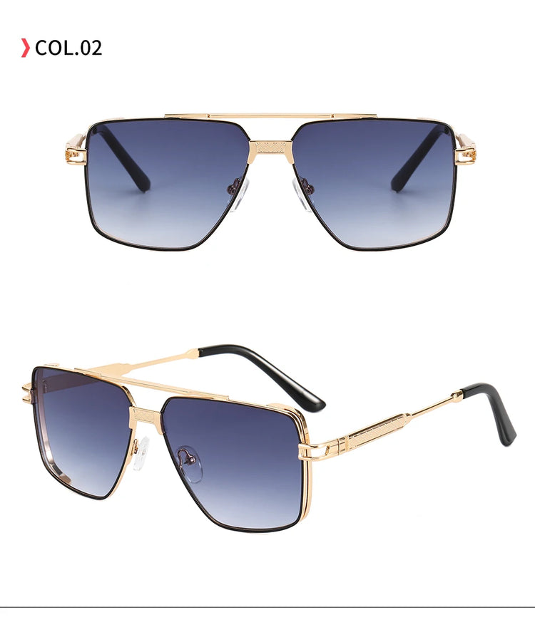 Dane Men's Metal Frame Gradient Lens UV400 Sunglasses