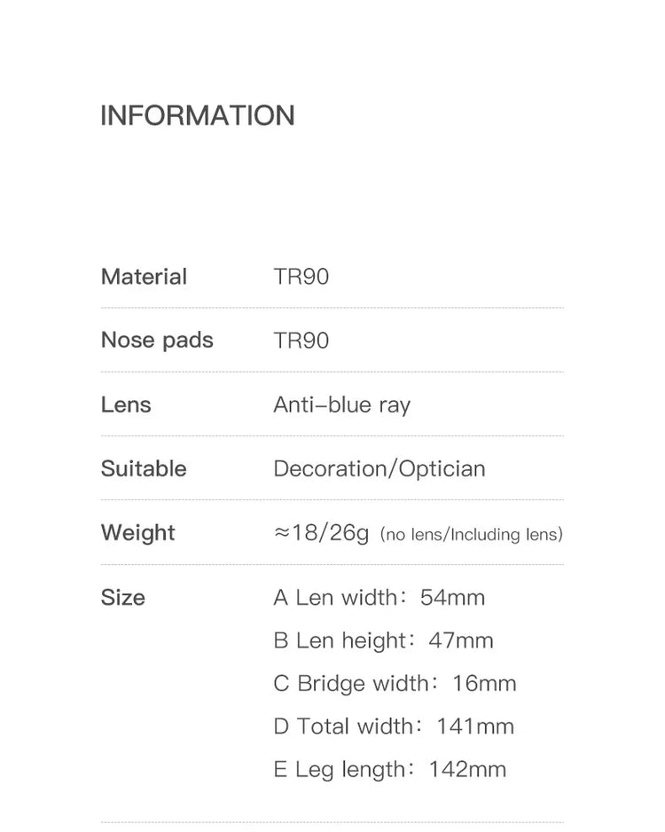Aria Women's Square Frame Anti-Blue Light Glasses