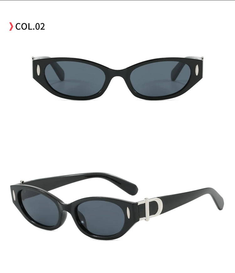 Essence Retro Unisex Small Rectangular Frame UV400 Sunglasses