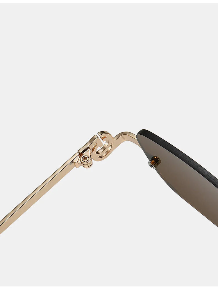 Daphne Womens Vintage Rectangular Half Frame UV400 SUnglasses