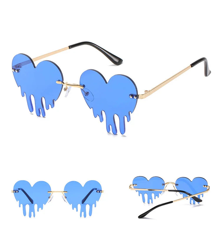 Amora Women’s Heart Drip UV400 Sunglasses