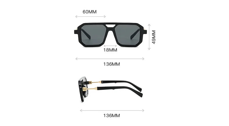 Kian Men's Double Bridge Pilot Frame Anti Blue Light Glasses