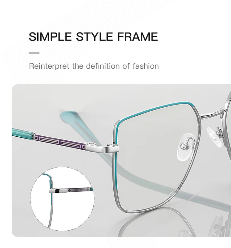 Dahlia Women's Square Frame Anti-Blue Light Glasses
