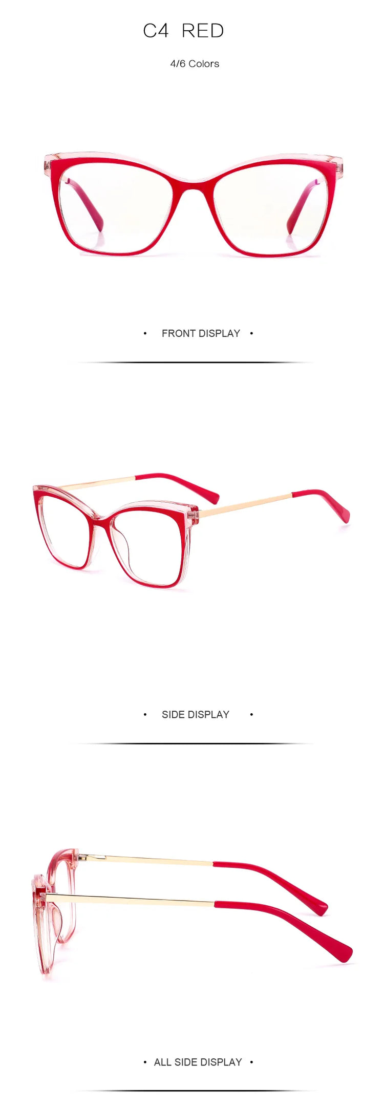River Women's Two Tone Cat Eye Anti-Blue Light Blocking Glasses