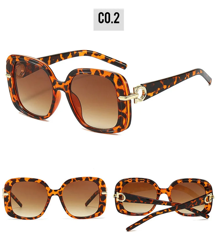 Rhiannon Women's Retro Square Frame UV400 Sunglasses