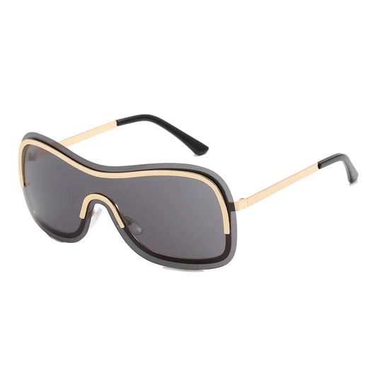 MURRAY UNISEX OVERSIZED RIMLESS Y2K SUNGLASSES