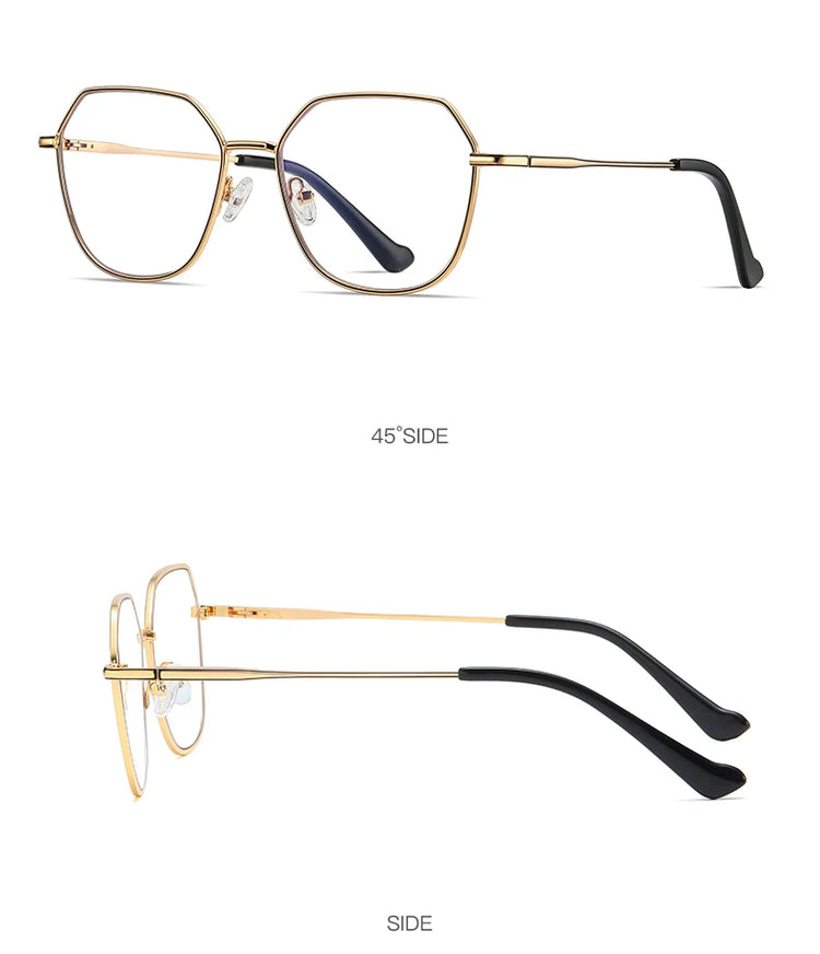 Women's Polygon Anti Blue Light Blocking Glasses