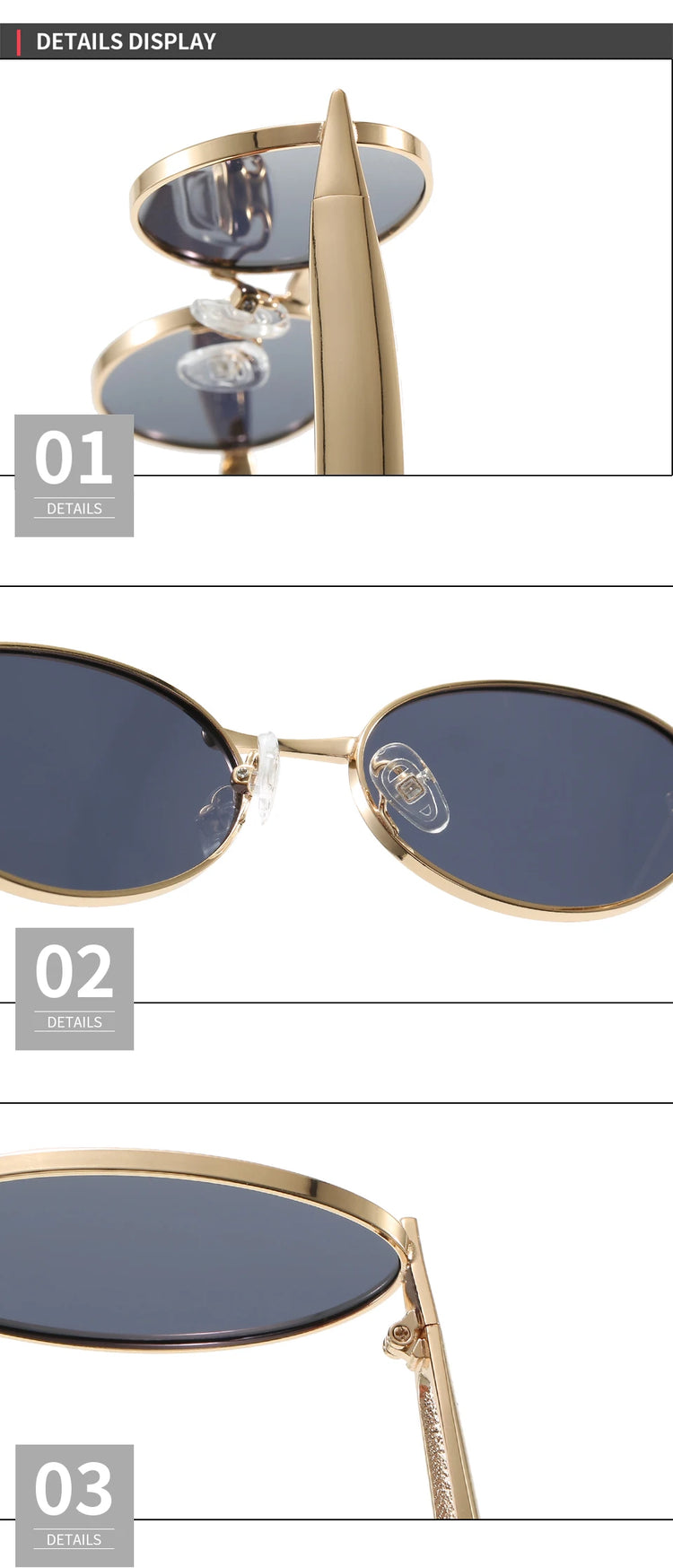 Momentum Unisex Retro Oval Metal Flat Top Pilot Frame UV400 Sunglasses