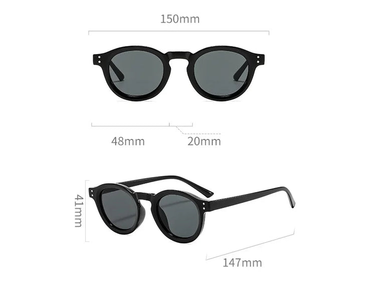 Merge Retro Round Frame UV400 Unisex Sunglasses