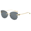 Dakota Retro Rimless Butterfly UV400 Sunglasses