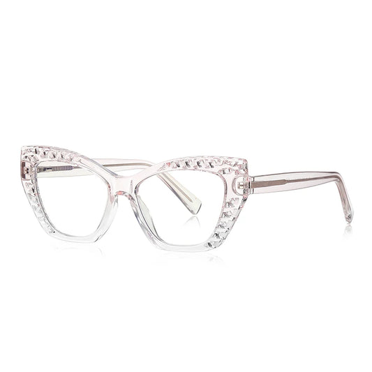 ROBYN WOMEN'S ANTI BLUE  LIGHT LASER CUT DETAIL CAT EYE FRAME GLASSES