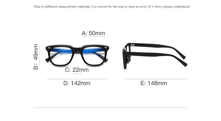 Nyra Oversized Square Frame Womens Anti Blue Light Eyeglasses