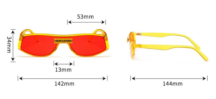 Roxie Small Rectangular Frame Unisex UV400 Sunglasses