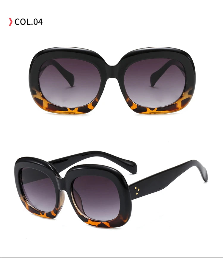 Stevie Oversized  Retro Square Frame UV400 Sunglasses