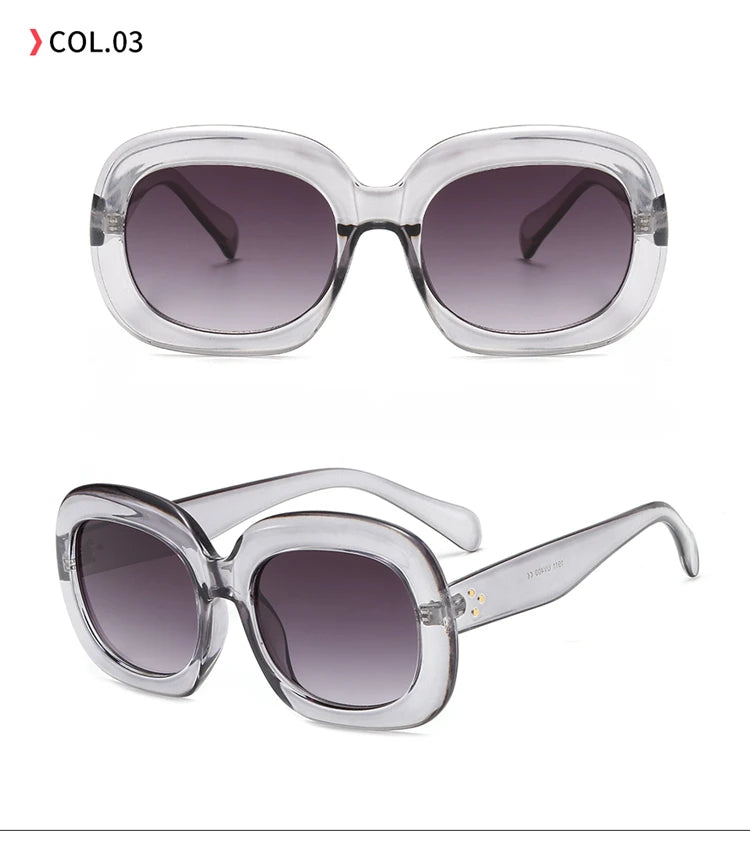 Stevie Oversized  Retro Square Frame UV400 Sunglasses