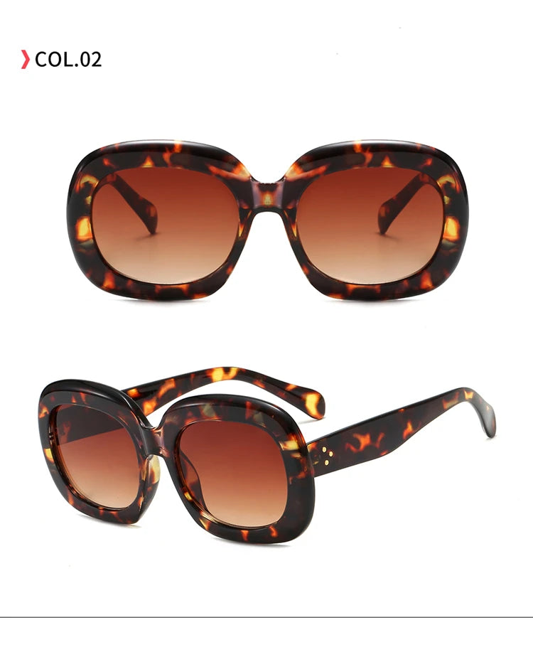 Stevie Oversized  Retro Square Frame UV400 Sunglasses