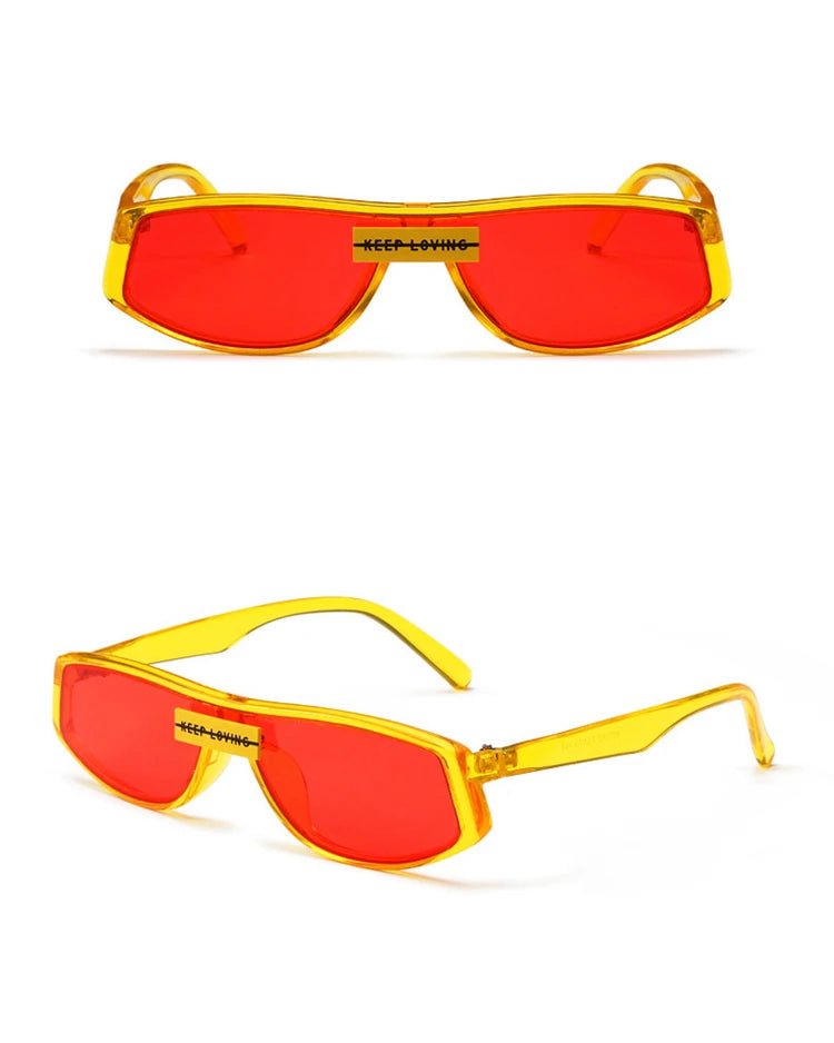 Roxie Small Rectangular Frame Unisex UV400 Sunglasses