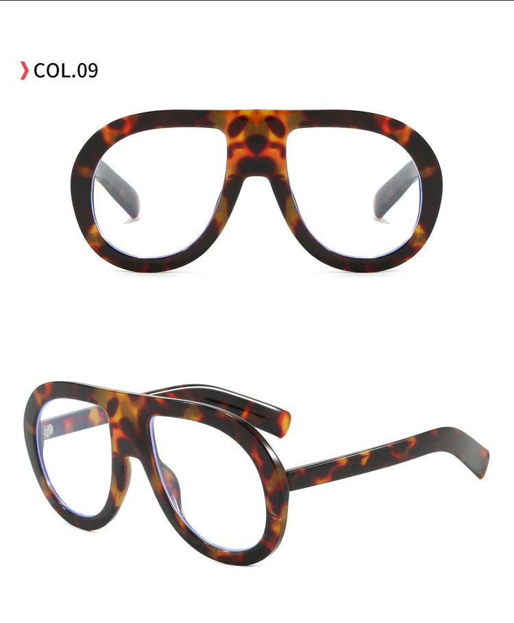 Rhys Oversized Retro Unisex Flat Top Anti Blue Light Glasses